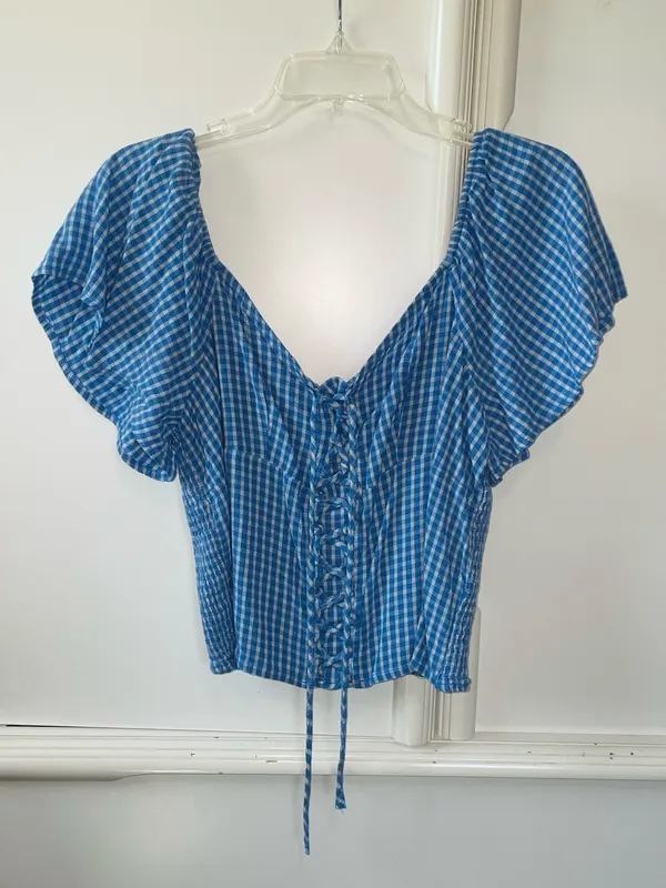 SO Blue Gingham Lace - Image 2