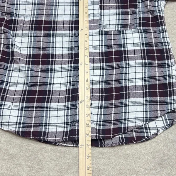 Garage Grunge 90s Inspired Lightweight Flannel Soft EUC Sz M Plaid Y2K Nostalgia Cotton - Image 6
