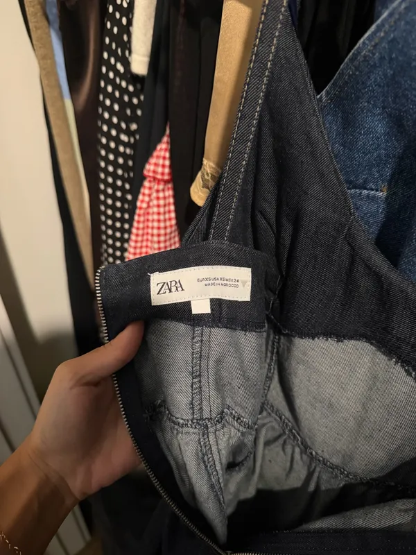 ZARA Denim Mini Dress - Image 3