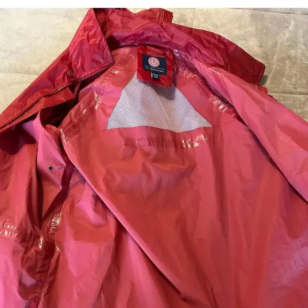 G III Sports Carl Banks OU Hooded Raincoat Size Medium Oklahoma Sooners Crimson - Image 4
