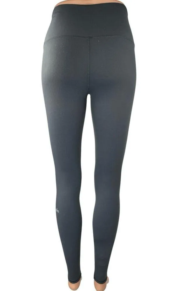 Alo Yoga Women's Gray Mid Rise Yoga Workout Athletic Leggings Pants Size S - Image 3
