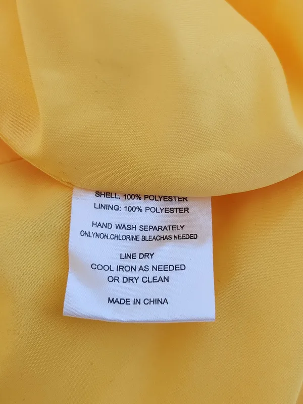 TS Couture Yellow Organza Evening Maxi Dress Size Medium NWT Flaw - Image 14