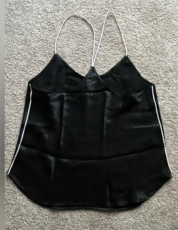 Victoria's Secret Satin Racerback Cami Pajama Top Color Black Size Small - Image 4