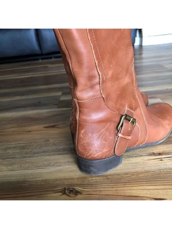 Nine West Women's Vasookie Vintage America Collection Tall Leather Boot Size 8.5 - Image 6