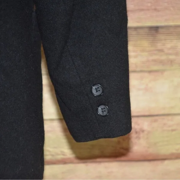 Vintage Forecaster Ladies 9/10 Black Pure Wool Blazer Jacket Career Academia - Image 7