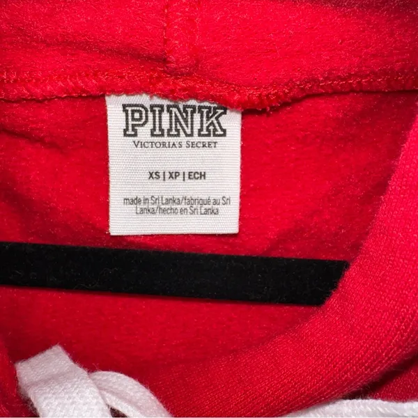 Pink Victoria Secret x The Ohio State University Top Womens Red XS Studded Hood - Image 2