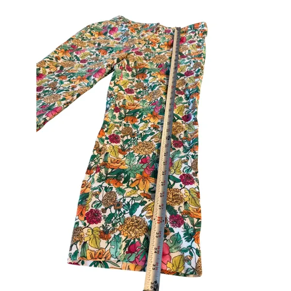 Kate Hill Casual Floral Corduroy Pants Womens Size 14 Straight Leg Multicolor - Image 2