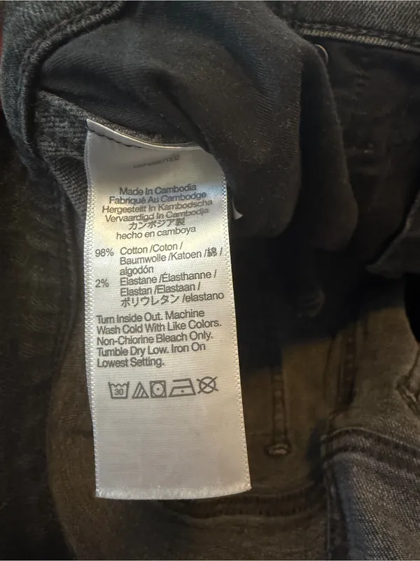 Madewell Stove Pipe Jeans 31 Armand Wash Black Faded - Image 8