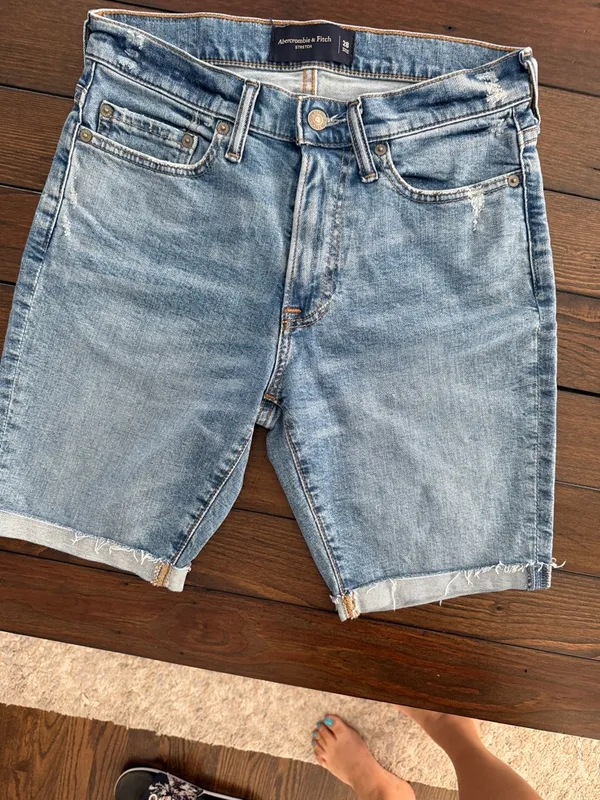 Abercrombie & Fitch Women’s Size 28 Denim Shorts High Rise Jean Shorts Stretch - Image 9