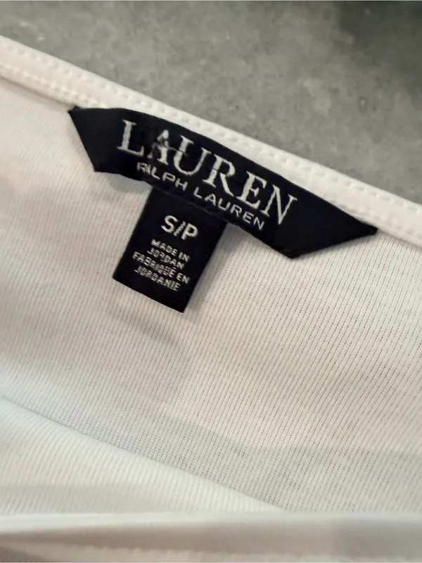 NWOT LRL Lauren Ralph Lauren Size S Black Colorblock Boat Neck Cuffed Sleeve Top - Image 6