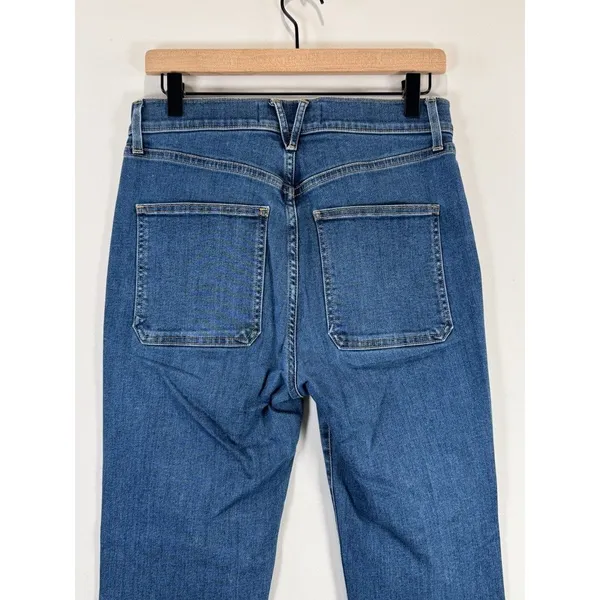 VERONICA BEARD Womens Jeans Blue Denim Carson Ankle Flare High Rise Size 30 - Image 11