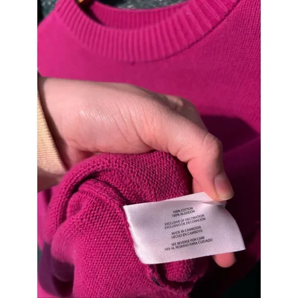 GAP PINK KNIT SWEATER SIZE LARGE - Image 3