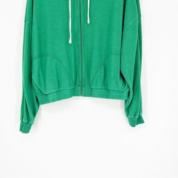 Urban Outfitters Out From Under Terry Zip Jacket Women's Size S Green Loungewear - Image 6
