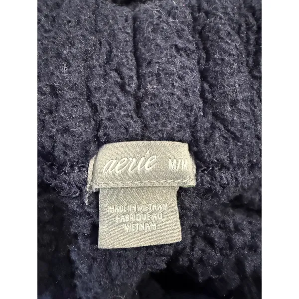 Aerie Navy Blue Sherpa Fleece Lounge Shorts Womens Medium Dolphin Hem Cozy Sleep - Image 4
