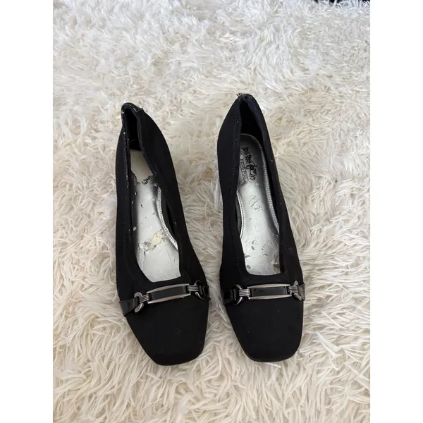 Coach Black‎ Wedge Heels Pumps Shoes size 8 - Image 2