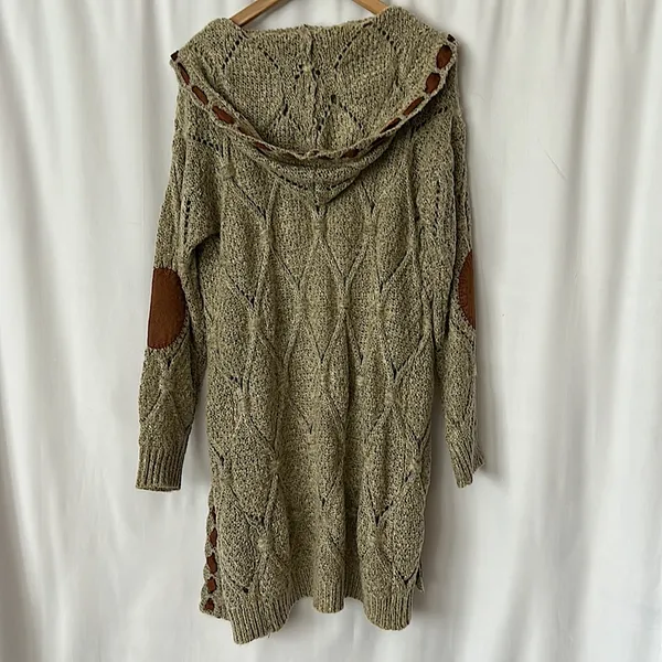 POL Comfy Gray Hooded Long Knit Sweater Jacket Coat **Size S** 🌸🌸 - Image 2