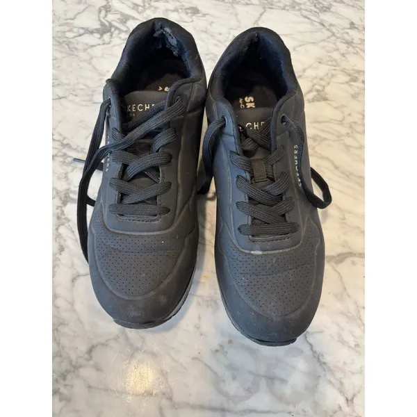 Women's Skechers Street, Uno Stand on Air‎ Sneaker 73690-BBK Black Synthetic 9 - Image 2