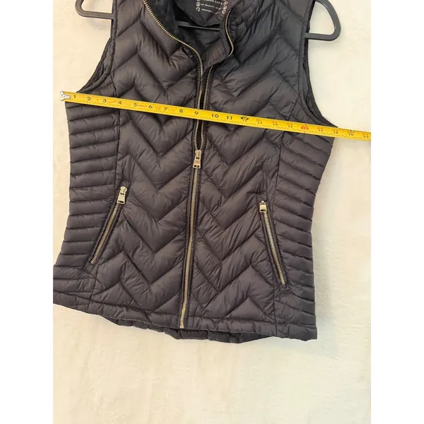 Calvin Klein Womens Black Chevron Quilted Premium Down‎ Puffer Vest PFJOSM7011 S - Image 4