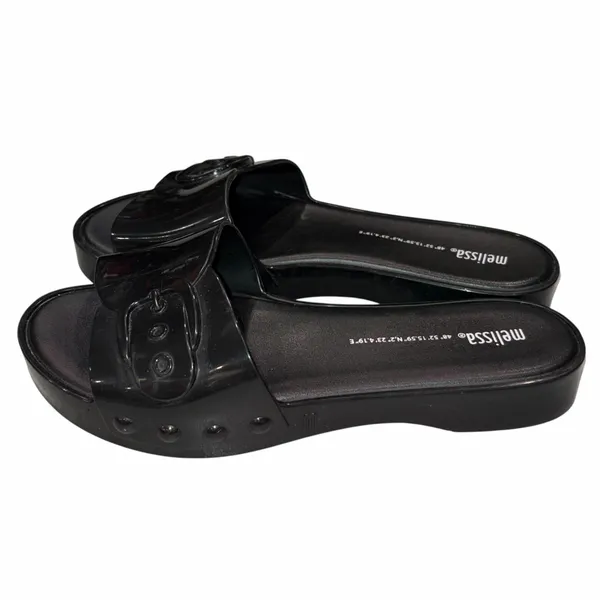Melissa Black Platform Jelly Slides Sandals Shoes 9 - Image 2