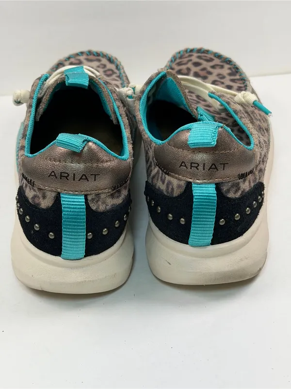 Ariat Hilo Leopard Print Casual Shoes Women’s 7.5B Brown Turquoise Comfort - Image 6