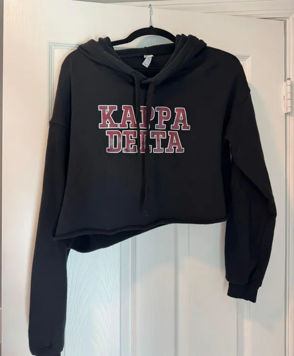 Kappa Delta Cropped Sweatshirt Black Size M - Image 2
