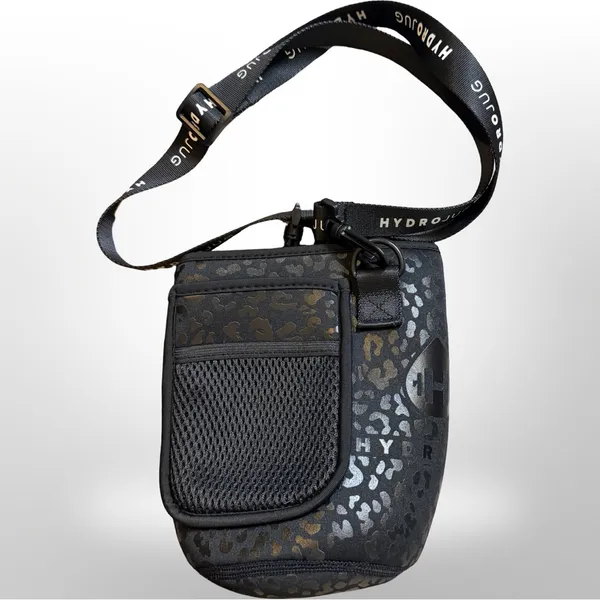 HydroJug OG Black Leopard Koozie Insulator Sleeve w/ Strap 🐆🖤💦 - Image 10