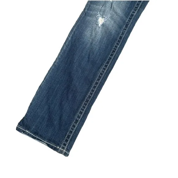 Miss Me Womens Straight‎ Leg Embellished Rhinestone Denim Distressed Jeans Sz 29 - Image 6