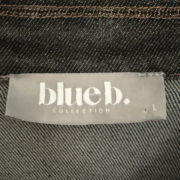 Blue‎ B Collection Sz L Denim Romper Coveralls Washed Black Utility - Image 5