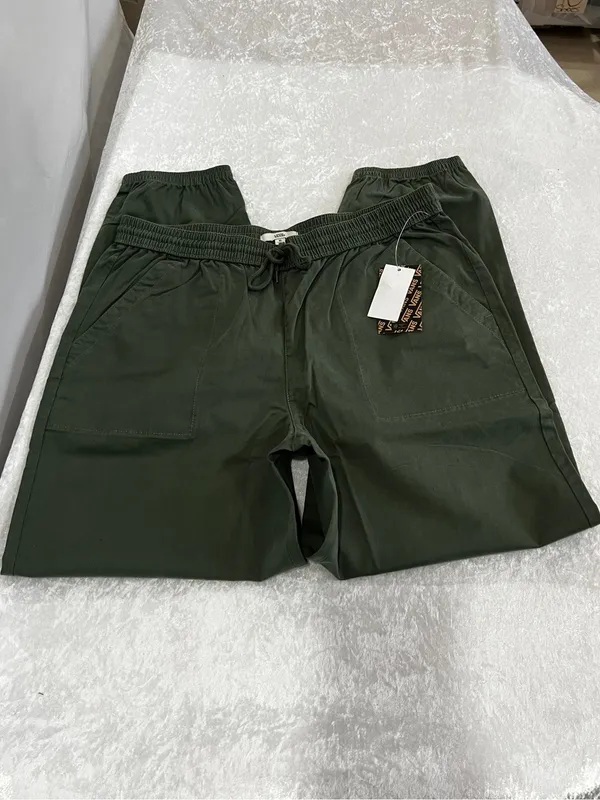 Vans Chamber II Jogger Women's Elastic Waistband Army Green Size XL Cotton Blend - Image 3