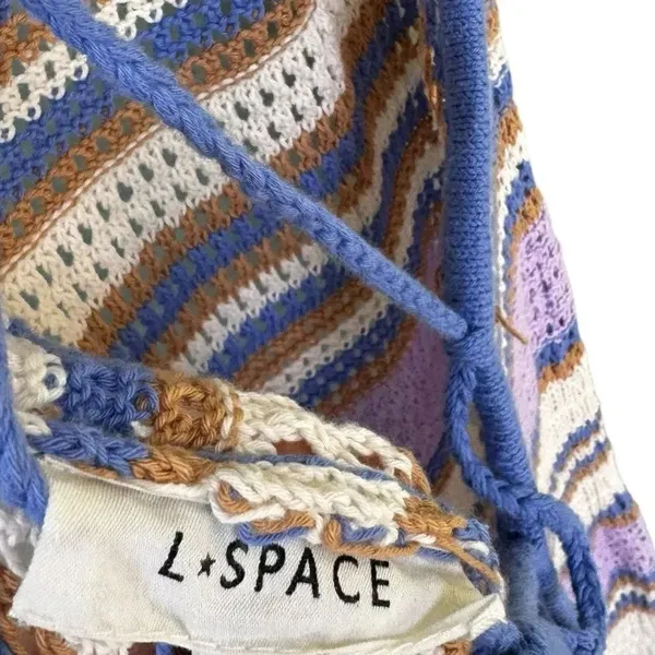 L*SPACE ALLEGRA KNIT DRESS Wildflower Crochet S - Image 7