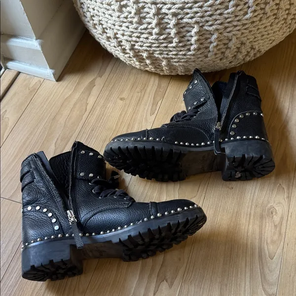 Sam Edelman Black Studded Combat Boots - Image 6