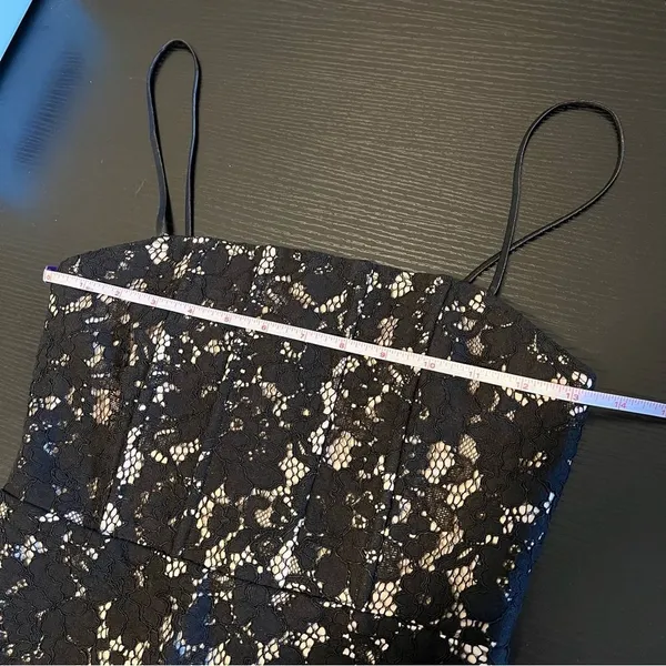 Lulu's‎ Black Floral Lace Mini Dress Keep It Social XS - Image 9