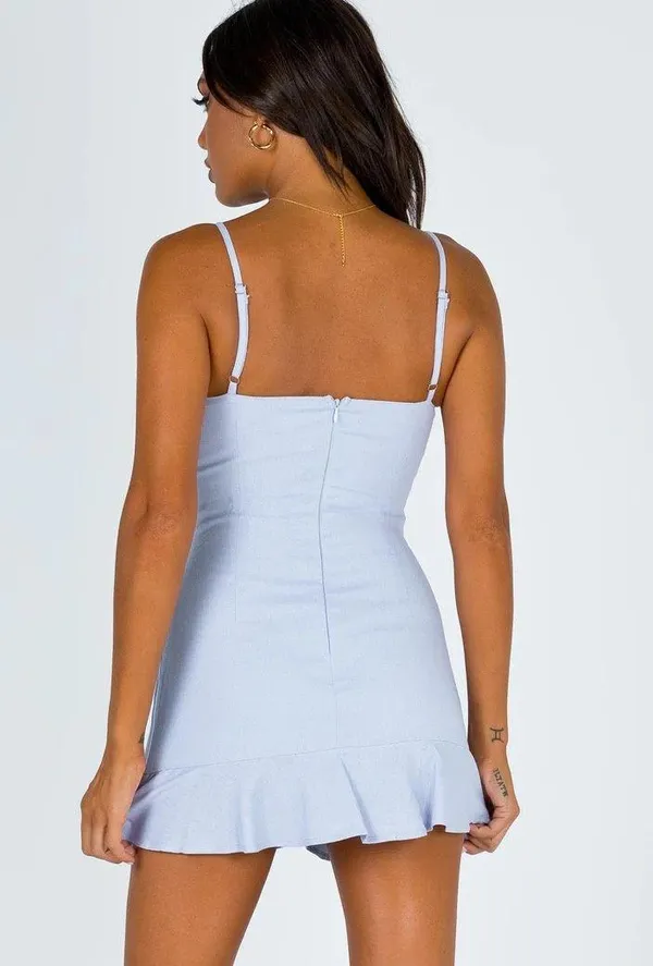 Princess Polly Blue Cottage Hill Mini Dress - Image 4