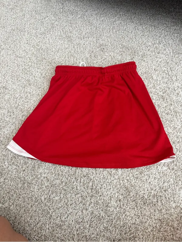 Under Armour Women's Force Athletic Kilt Team Lacrosse Skirt Red White MD - Image 4