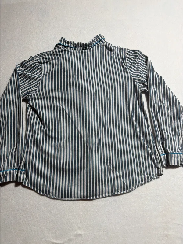 DKNY Women's Striped Cotton Pajama Set Small - Image 7