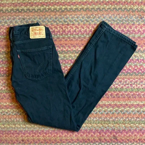 Retro Y2k Levis 505 Black Straight Fit Jeans - Image 2