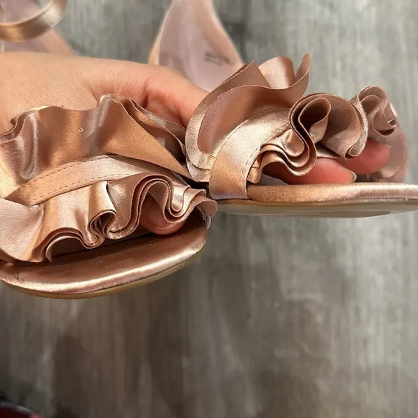 Chinese Laundry Blush Mauve Pink Ruffle Heels - Image 13