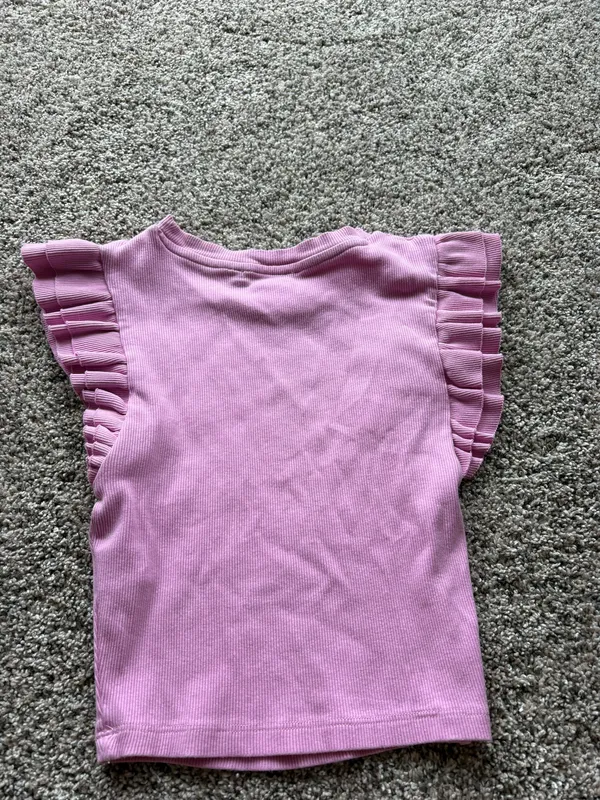 ZARA Pink Ruffle Top Short Sleeve - Image 3