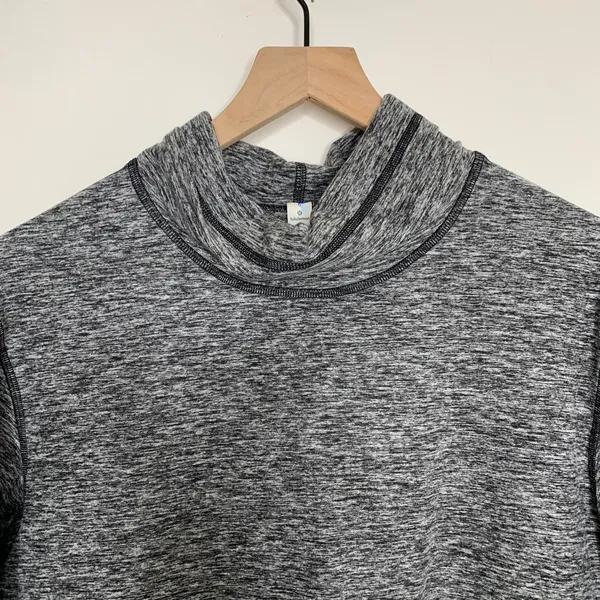 Lululemon Ready to Rulu Fleece Pullover Heathered Black Size 6 - Image 8