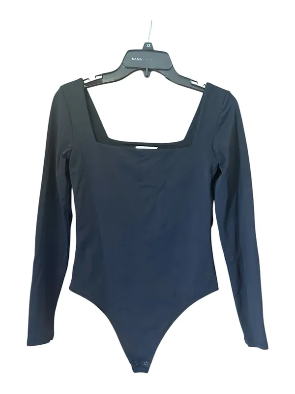 Aritzia Babaton Contour‎ Squareneck Long Sleeve Thong Bodysuit Black Size M - Image 2