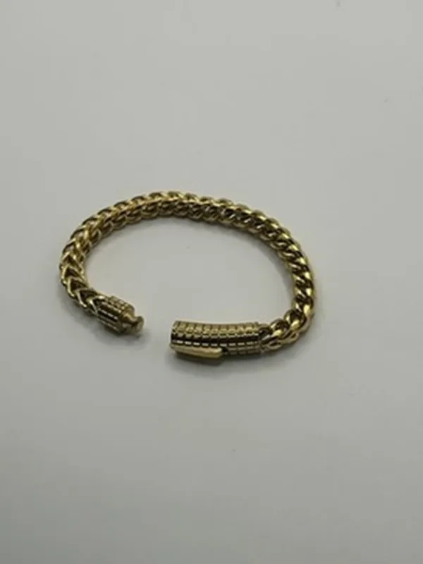 Womens Franco Bracelet 7 Inch Real Gold Dainty Box Link Plated Layering Stack - Image 2