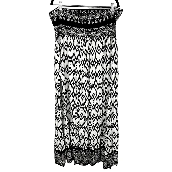 Cupshe Black & White Geo Sleeveless Maxi Tube Dress XL NWT Resort Boho Spring - Image 8