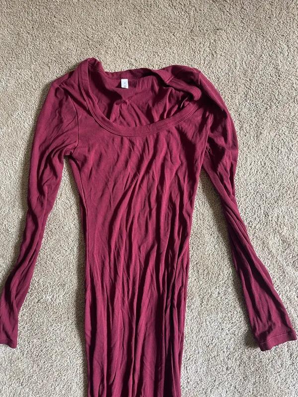 Floor length long sleeve dress Red - Image 5