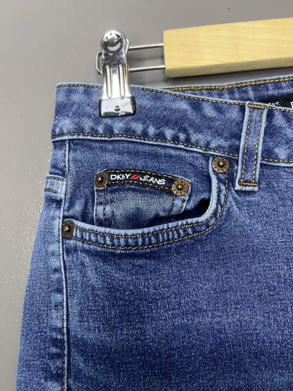 DKNY Jeans Bootcut Jeans Womens 2 Medium Wash Blue Stretch Denim Regular Fit - Image 4