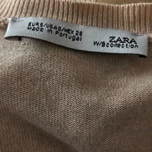 Zara Tan Velvet-like Lace Arm Trim Tank Top - Image 7