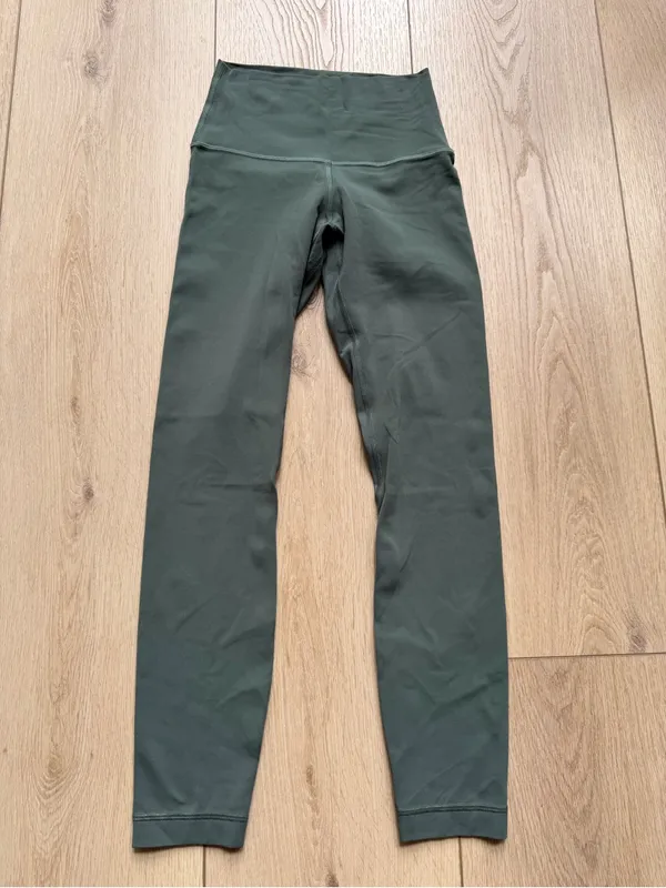 Lululemon Align High-Rise Pant 25" Dark Forest Sage Green Size 2 - Image 8