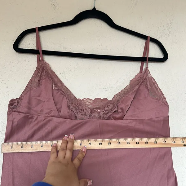 House‎ of CB 'Nia' Rose Pink Satin Lace Slip Dress NWOT Size XL - Image 9