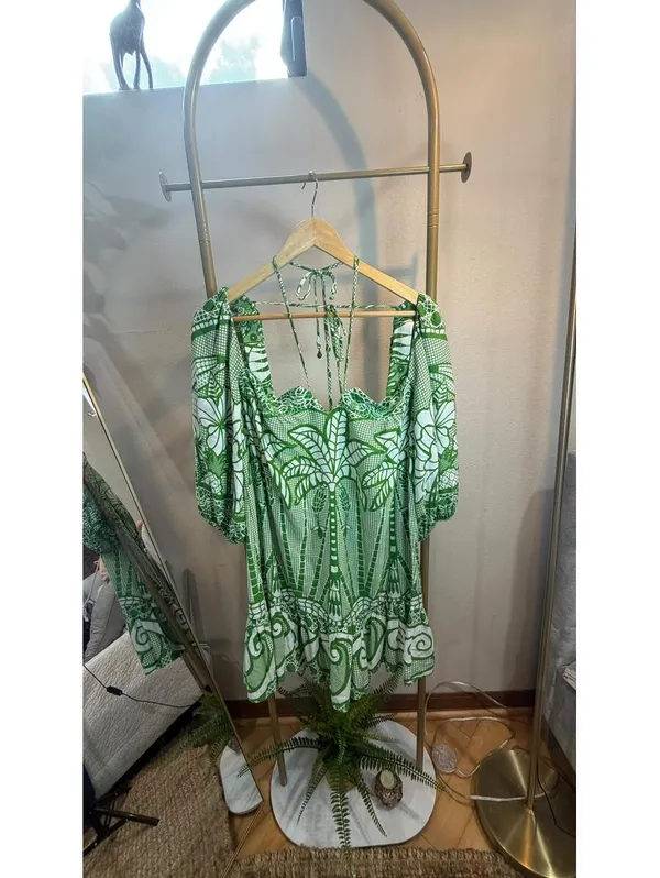 Farm Rio NWT S Green Refresco Short Dress - Image 4