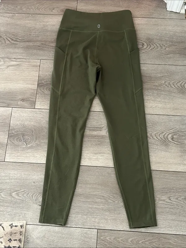 Figs Olive Green High-Rise Performance Leggings - Image 4