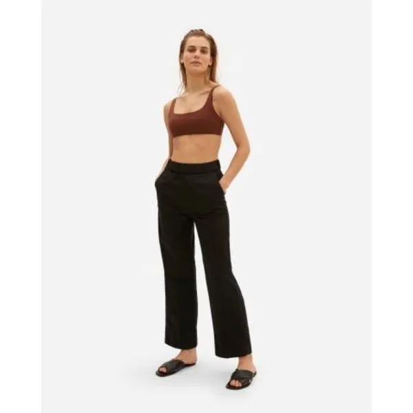 Everlane The Easy Pant Pockets Pull On Organic Cotton Black Size XS - Image 2